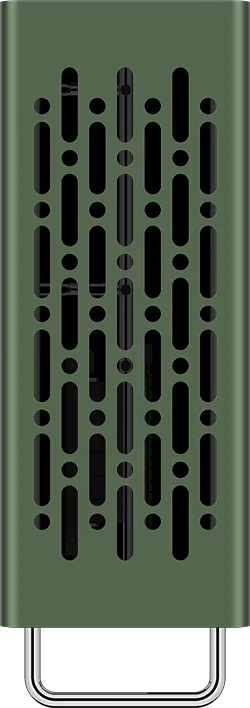 NANOQ S mini-ITX SFF PC Case in vertical orientation in Pine color